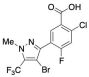 5-[4-Bromo-1-methyl-5-(trifluoromethyl)-1H-pyrazol-3-yl]-2-chloro-4-fluorobenzoic Acid