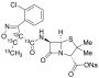 Cloxacillin-13C4 Sodium Salt