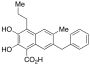 2,3-Dihydroxy-6-methyl-7-(phenylmethyl)-4-propyl-1-naphthalenecarboxylic Acid
